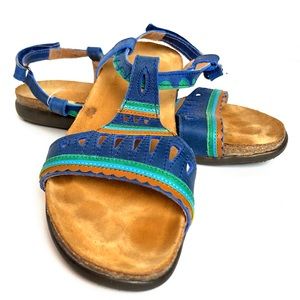 Naot Blue Leather Odelia Sandals